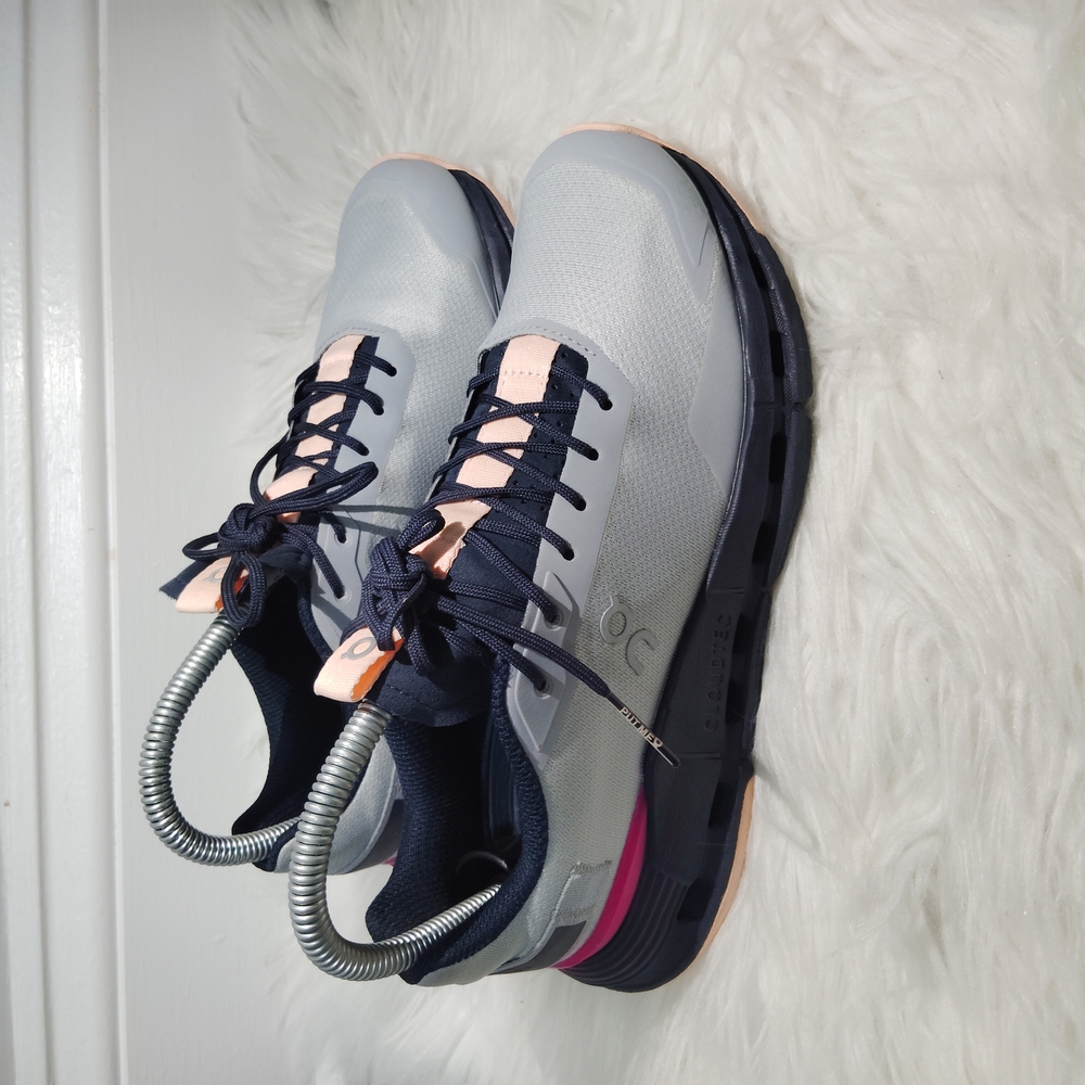 On Cloudnova Women's Athletic Shoes - Gray and Pink